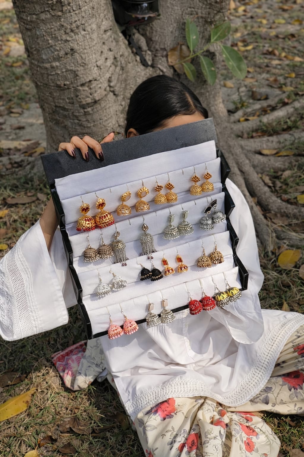 Adornae Luxe Box - 16 Jhumkas With Premium Box